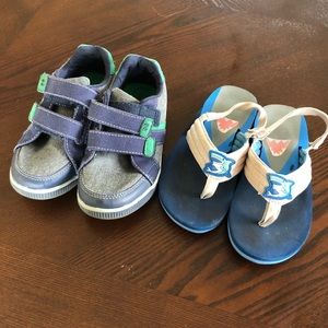 Two pairs boys shoes
